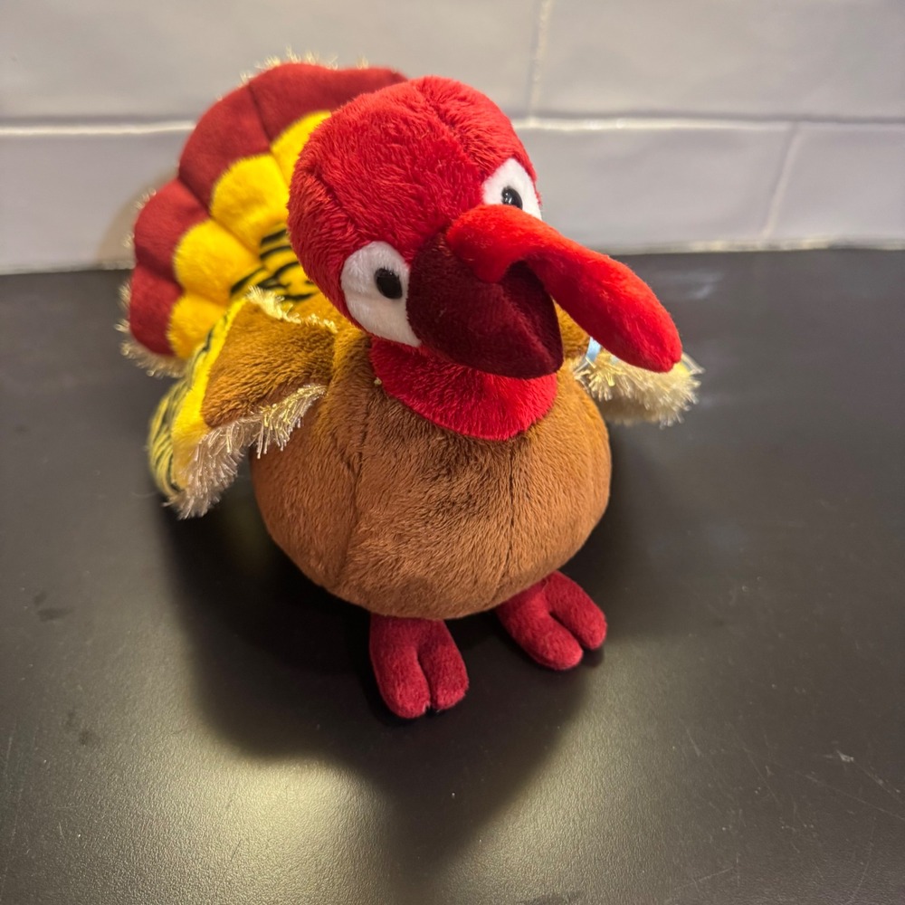 Ganz Webkinz Turkey Plush Kids 8.5in Brown Red Yellow NWT Sealed Code I-2